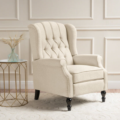 Walter Tufted Fabric Wingback Recliner Club Chair by Christopher Knight Home