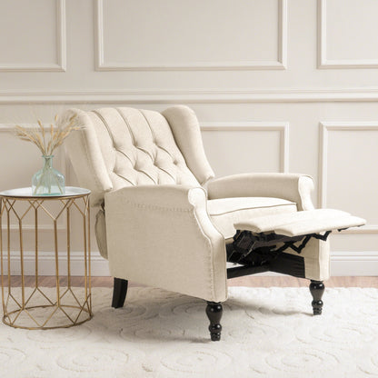 Walter Tufted Fabric Wingback Recliner Club Chair by Christopher Knight Home