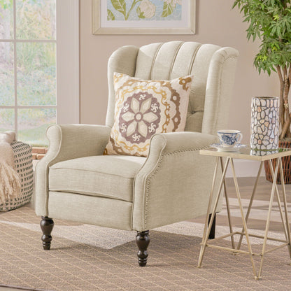 Walter Tufted Fabric Wingback Recliner Club Chair by Christopher Knight Home