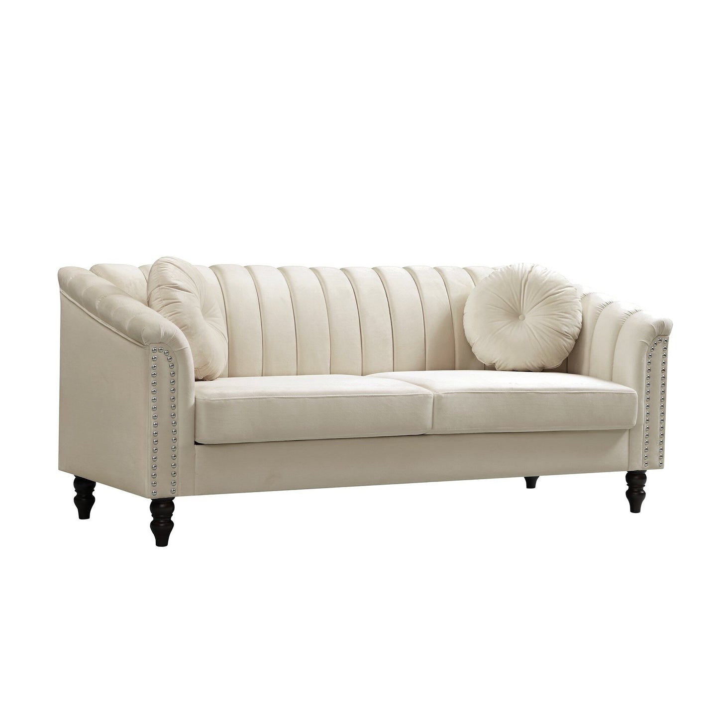 White Microfiber Living Room Chair