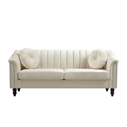 White Microfiber Living Room Chair
