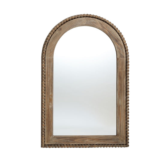 Wood Framed Arch Window Wall Mirror, Bathroom Wall Mirror - 39.25 H x 25.87 W x 1.5 D