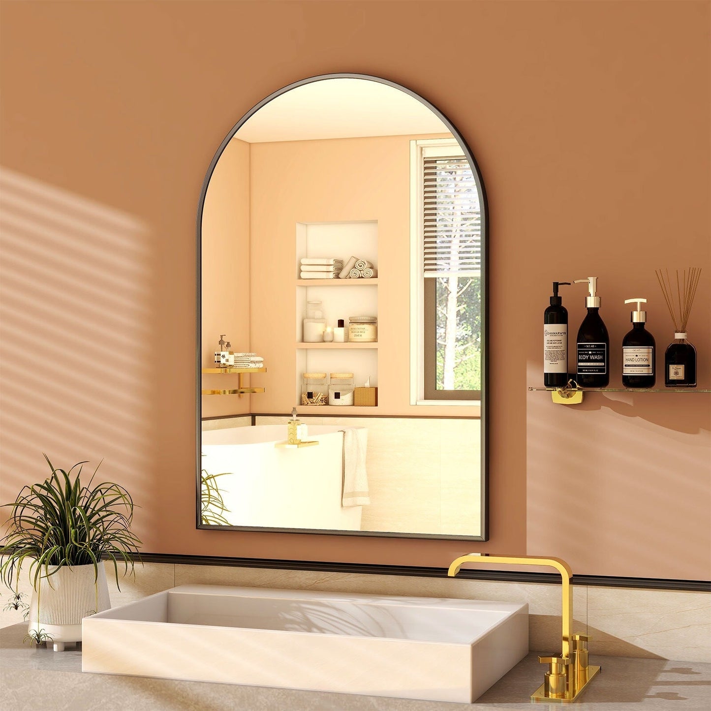 YVANLA Arch Bathroom Wall Mounted Vanity Mirror