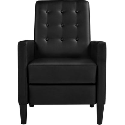 Yaheetech Modern Faux Leather Recliner Adjustable Back  Footrest Tufted Upholstered Sofa