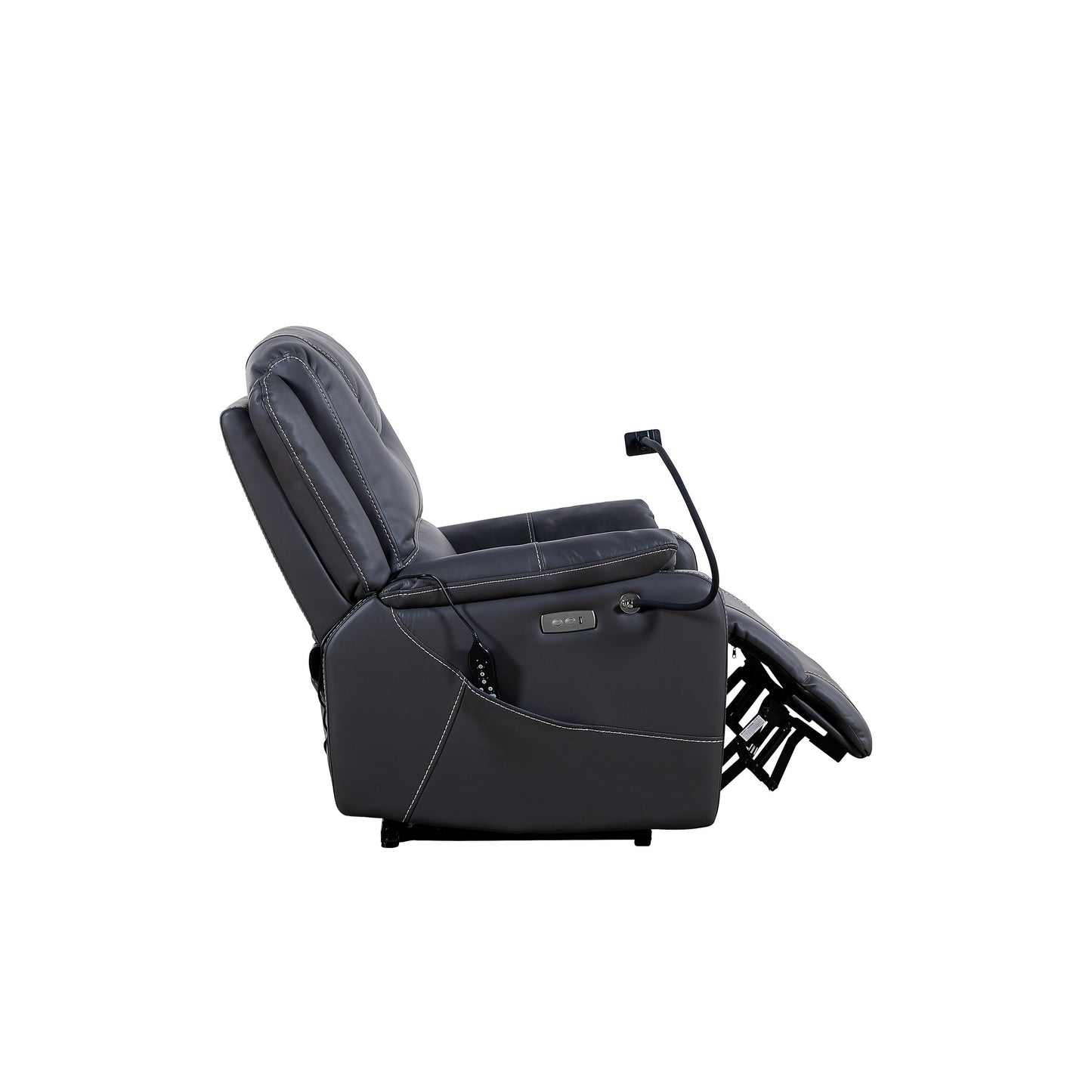 Zero Gravity Electric Recliner Chair with Adjustable Backrest, Massage, Heated Lumbar, USB Port, Phone Holder and Side Pockets