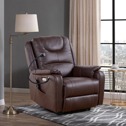 Zero Gravity Electric Recliner Chair with Adjustable Backrest, Massage, Heated Lumbar, USB Port, Phone Holder and Side Pockets