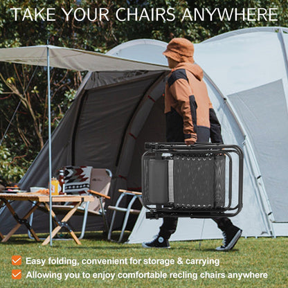 Zero Gravity Lounge Chair Outdoor Patio Folding Recliners with Headrest, Cup Holder and Removable Tray