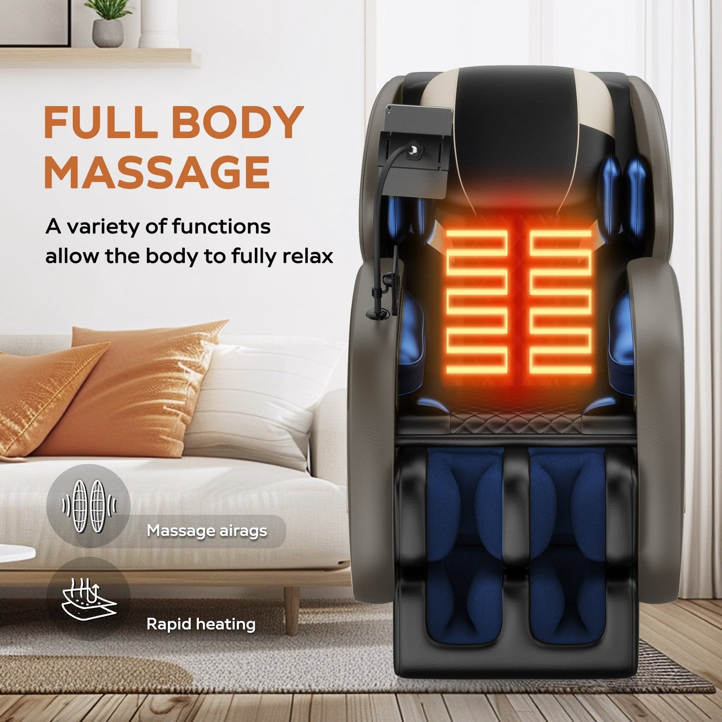 Zero Gravity Massage Recliner with Full Body Air Massage & Bluetooth