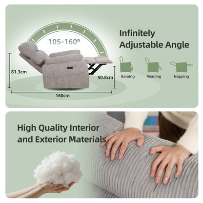 Zero?Gravity Power Recliner Chair with USB & Ergonomic Design