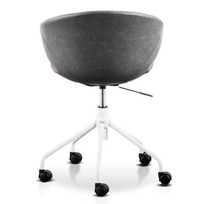 Amos Office Chair - Charcoal with White Base