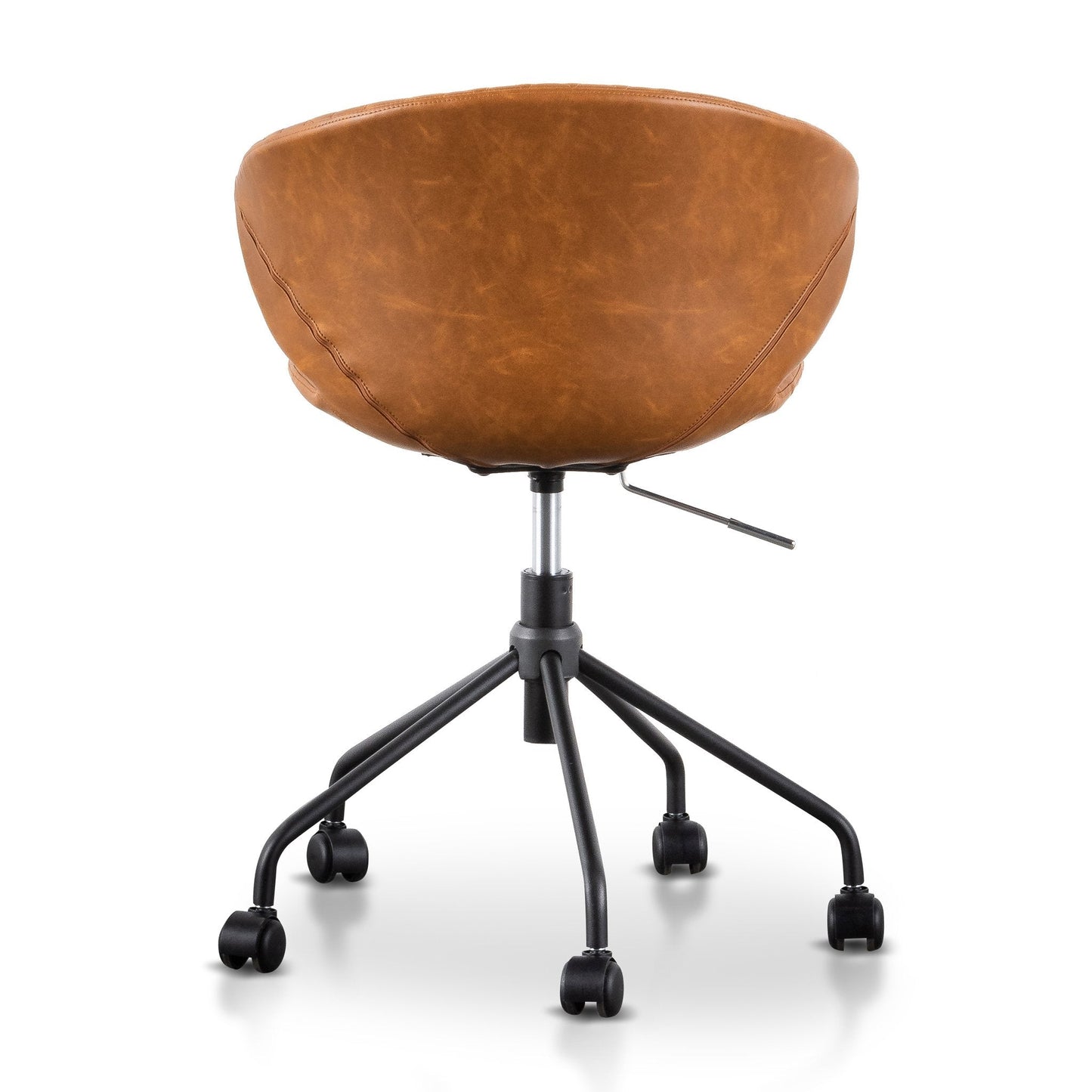 Amos Office Chair - Vintage Tan with Black Base