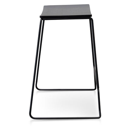 Apollo Timber Seat Bar Stool - Full Black - Last One