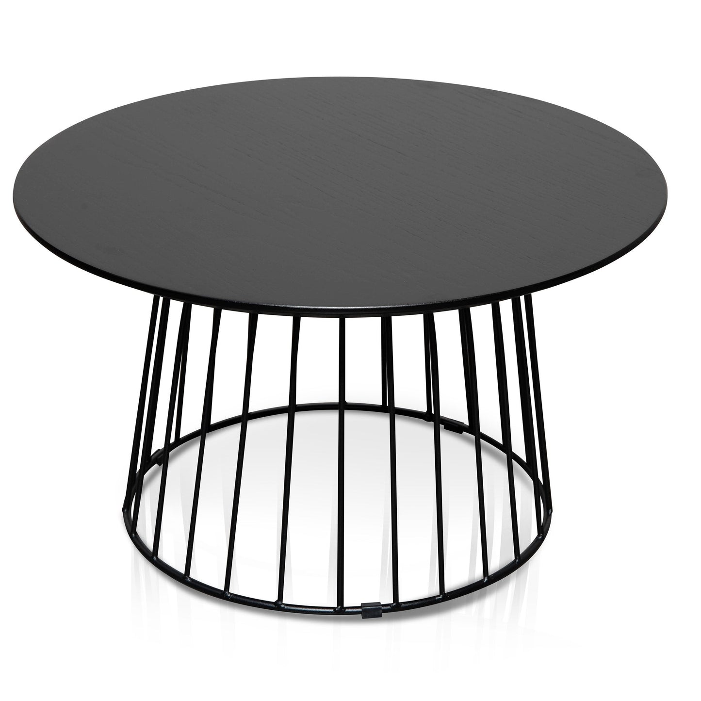 Carmella Round Side Table Set - Black Oak - Last One