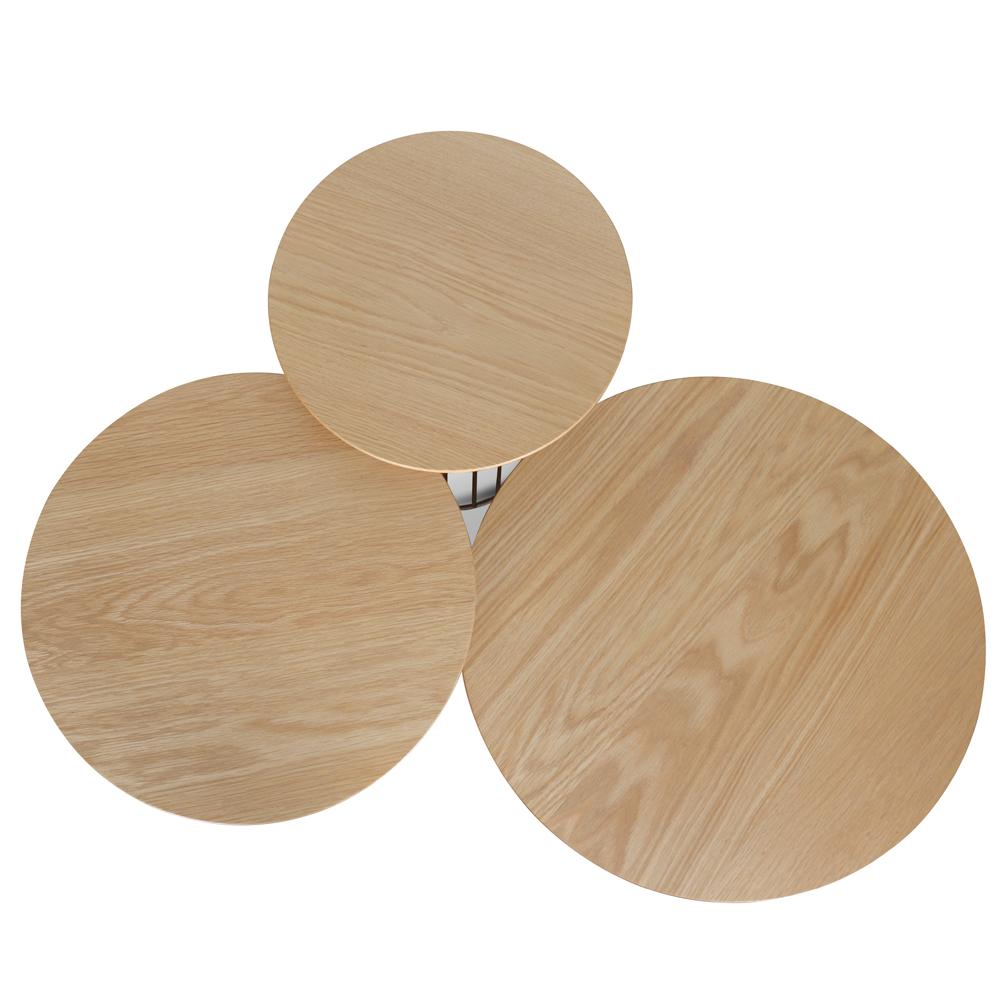 Carmella Side Table Set - Natural - Black