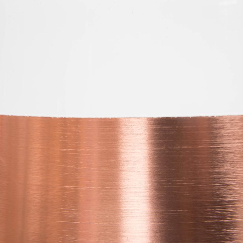 Clearance - Fontain Cylinder Pendant Lamp - Rose Gold - White