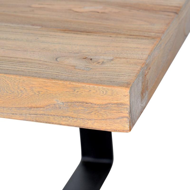 Dalton Reclaimed Wood Dining Table 2.4m - Rustic Natural - Upgraded Top