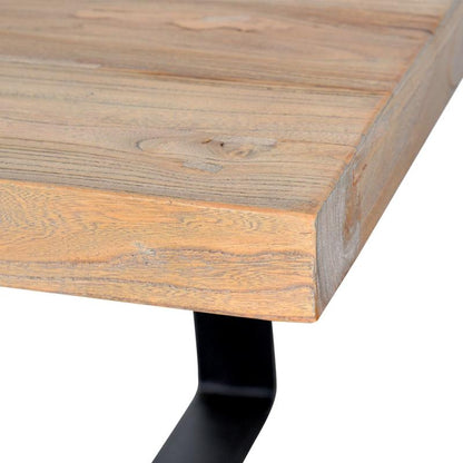 Dalton Reclaimed Wood Dining Table 2.4m - Rustic Natural - Upgraded Top