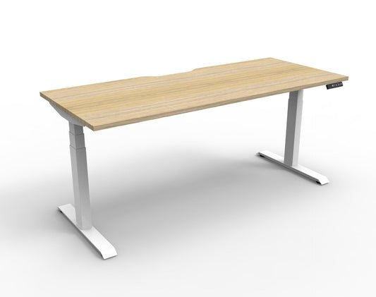 Boost Plus 1.8m Single Sided Workstation - Natural & White