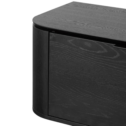 Curve 2.4m TV Entertainment Unit - Black Oak
