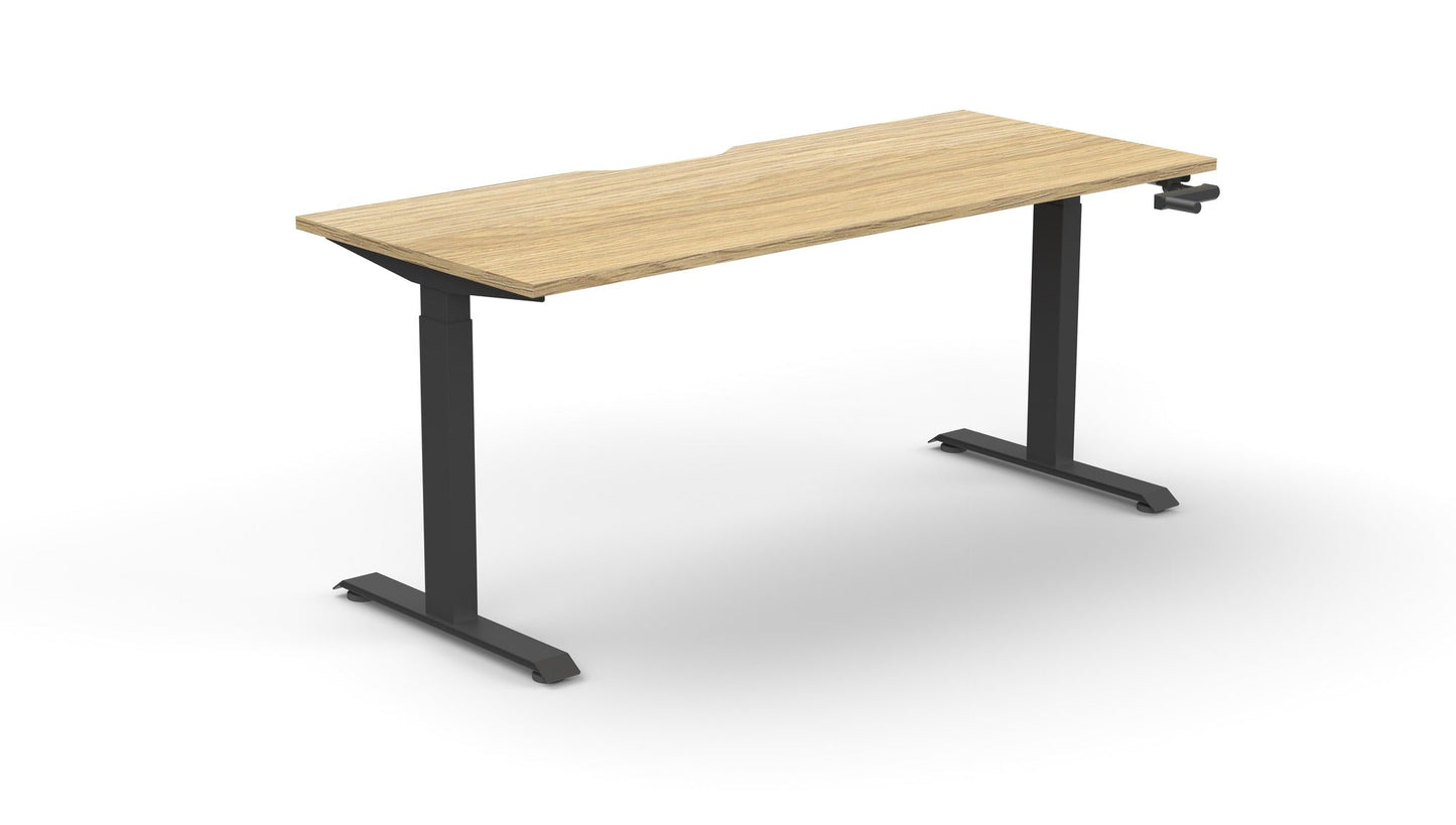 Boost Crank 1.8m Single Sided Workstation - Natural & Black