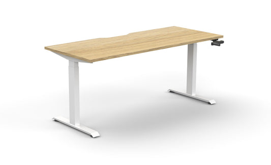 Boost Crank 1.8m Single Sided Workstation - Natural & White