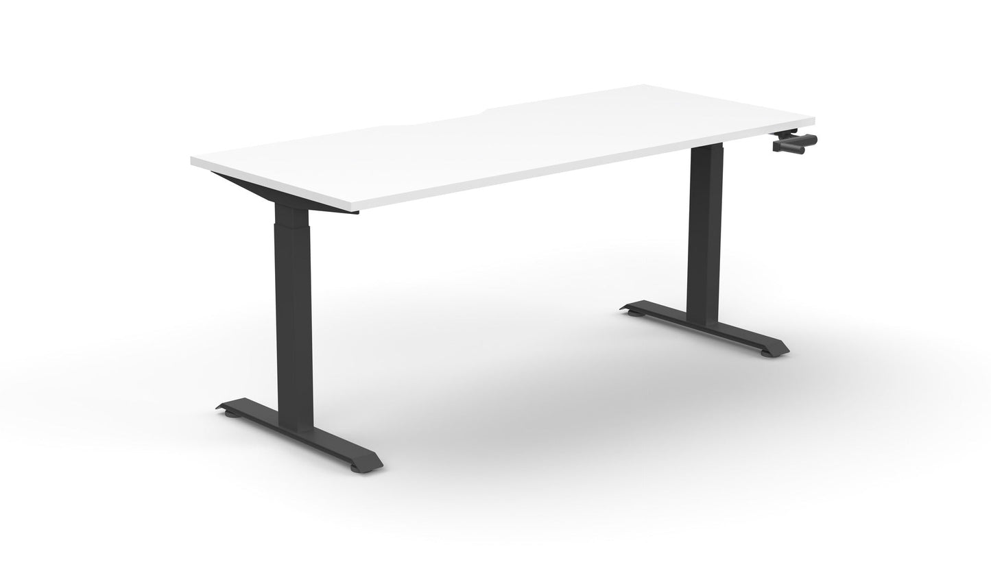 Boost Crank 1.8m Single Sided Workstation - White & Black