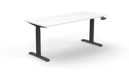 Boost Crank 1.8m Single Sided Workstation - White & Black