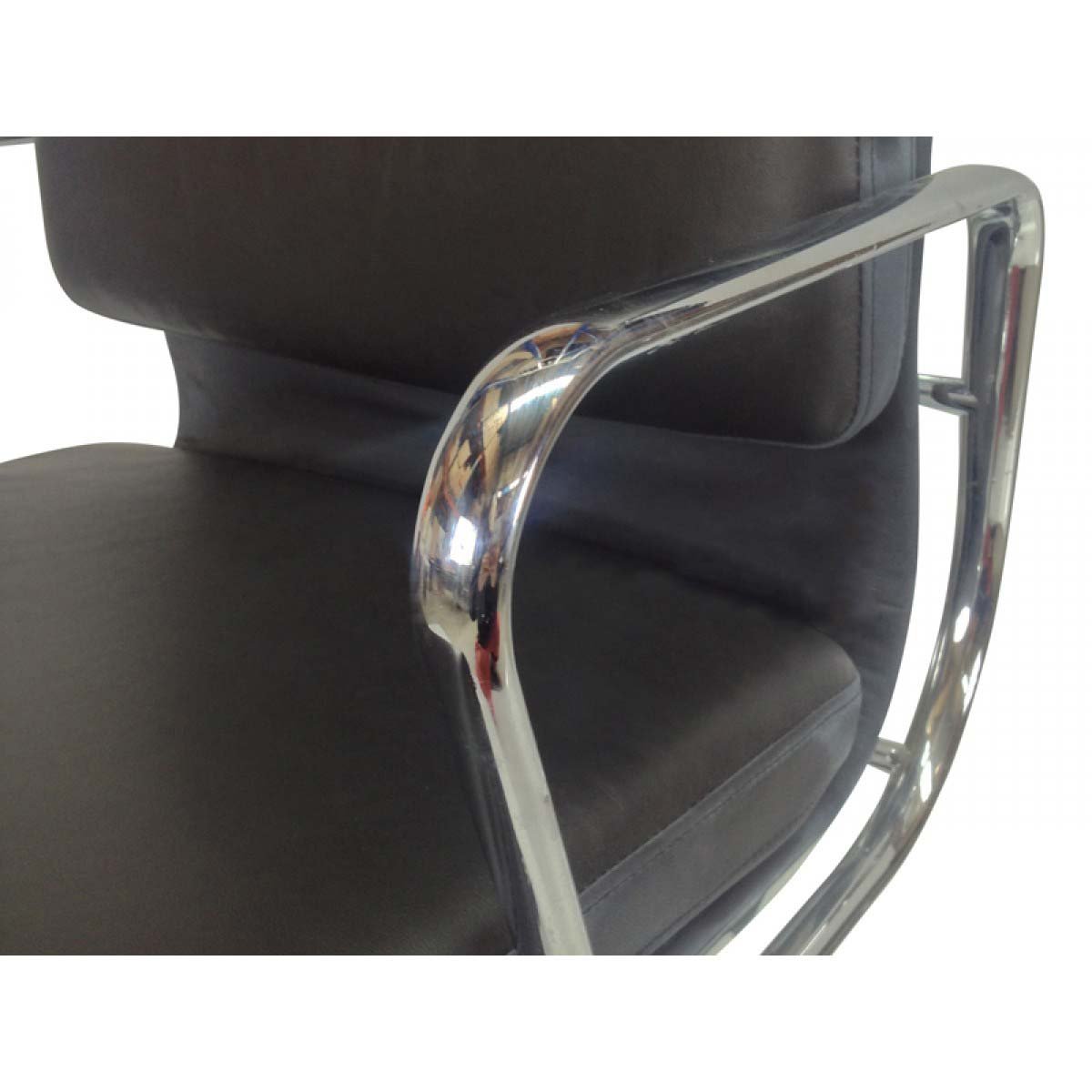 Ashton Low Back Office Chair - Black Leather
