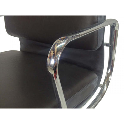 Ashton Low Back Office Chair - Black Leather