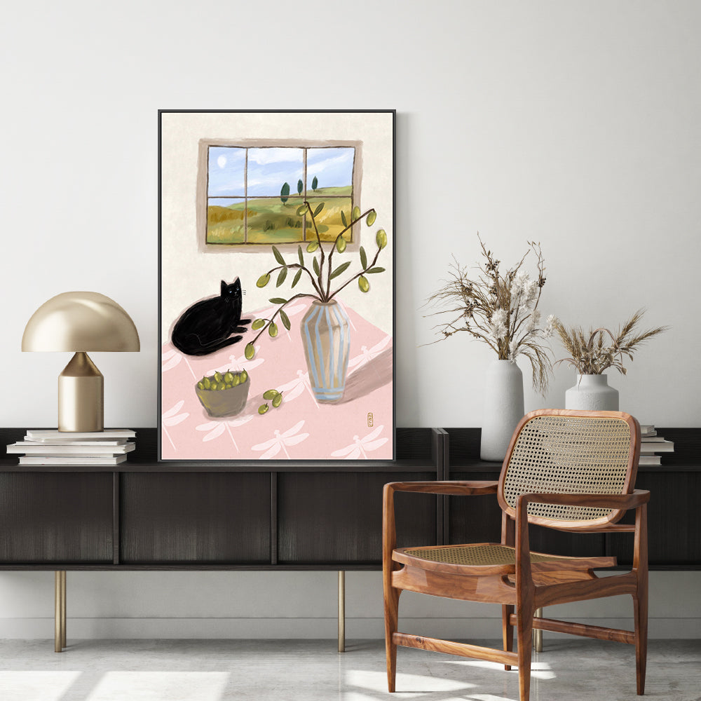 A Cat And Olives, by Lia Nell