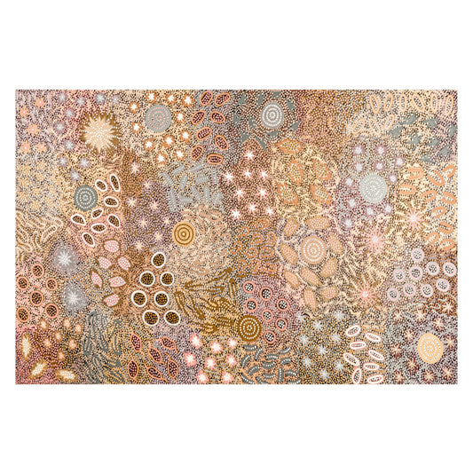 Body Painting Ceremony, Peachy Tones, By Michelle Possum Nungurrayi