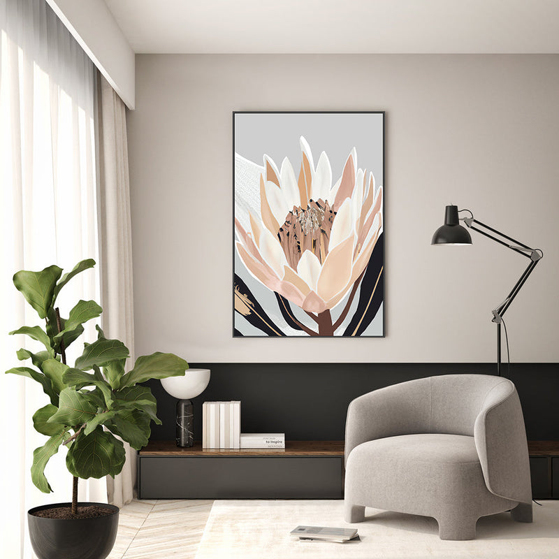 Cream Silver Protea, By Stacey Williams